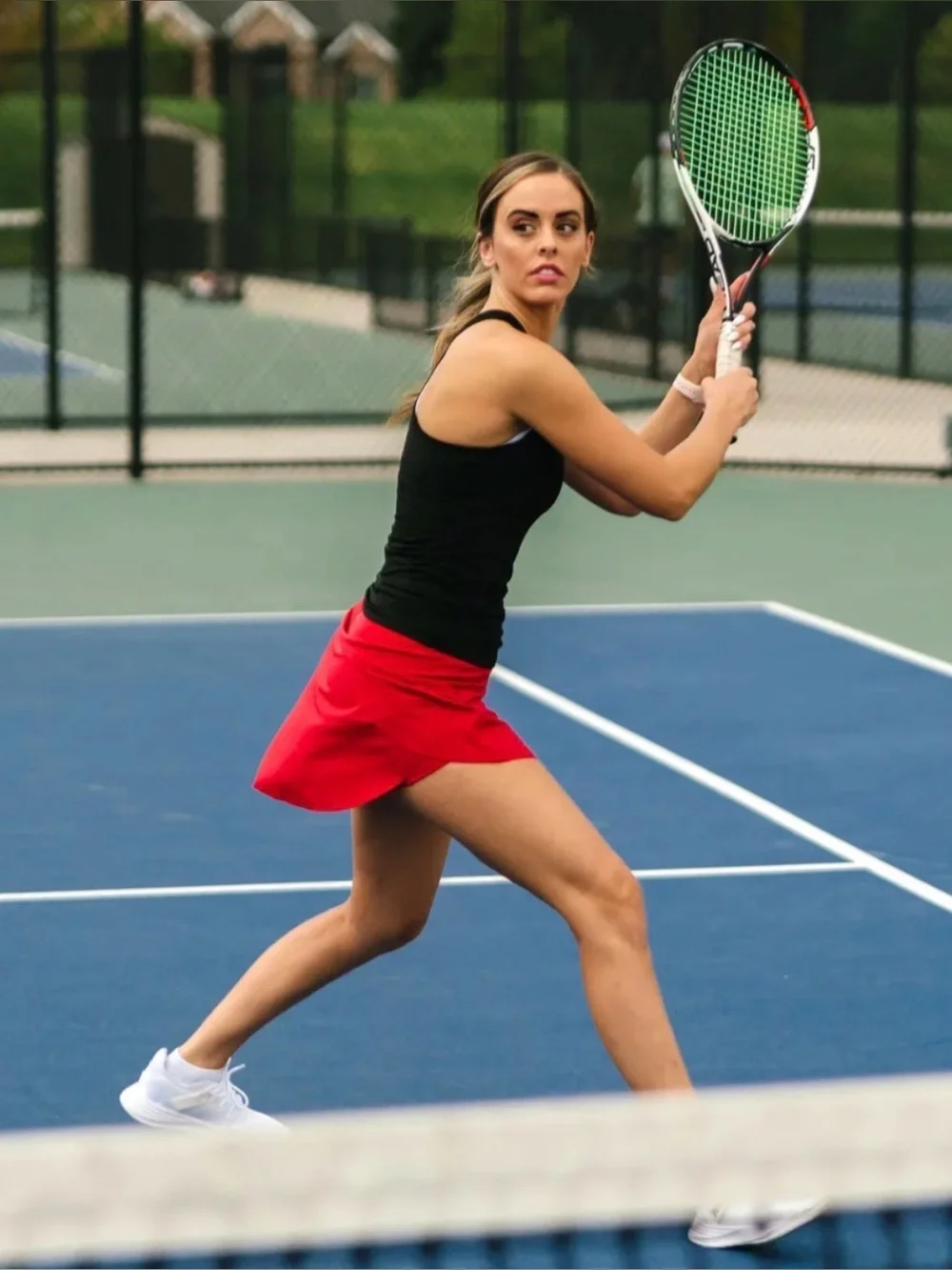 Zyia Red Grand Slam Skirt size Large Skort Built in Shorts Tennis Golf